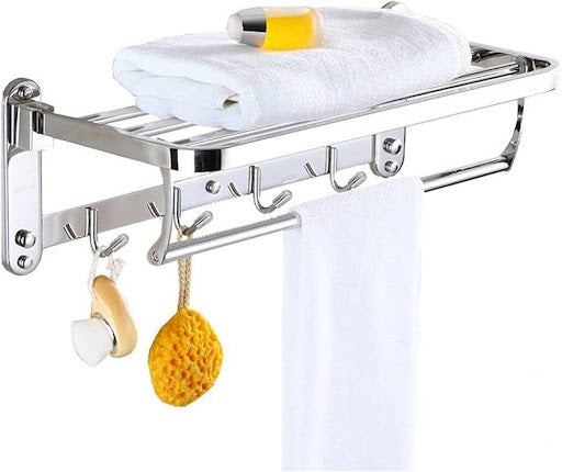 Stainless steel Folding towel rack Wall mounted