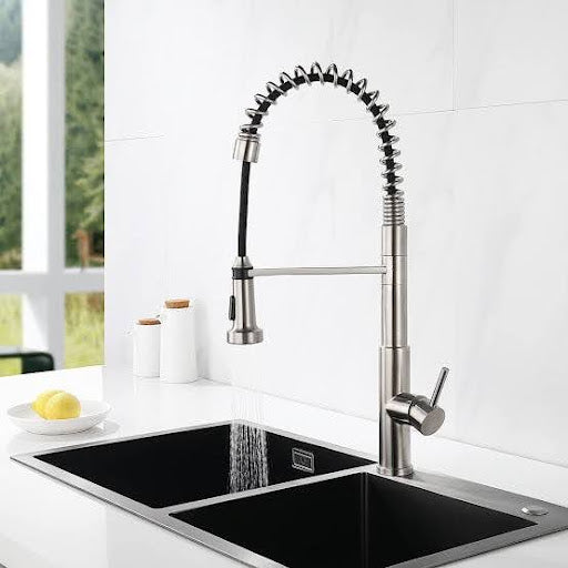 Kitchen sink mixer pull down